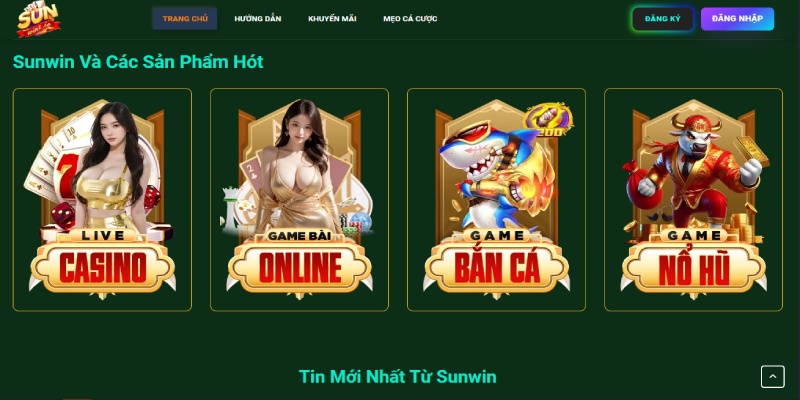 Sunwin cung cấp rất nhiều cổng game cho người chơi tự do lựa chọn